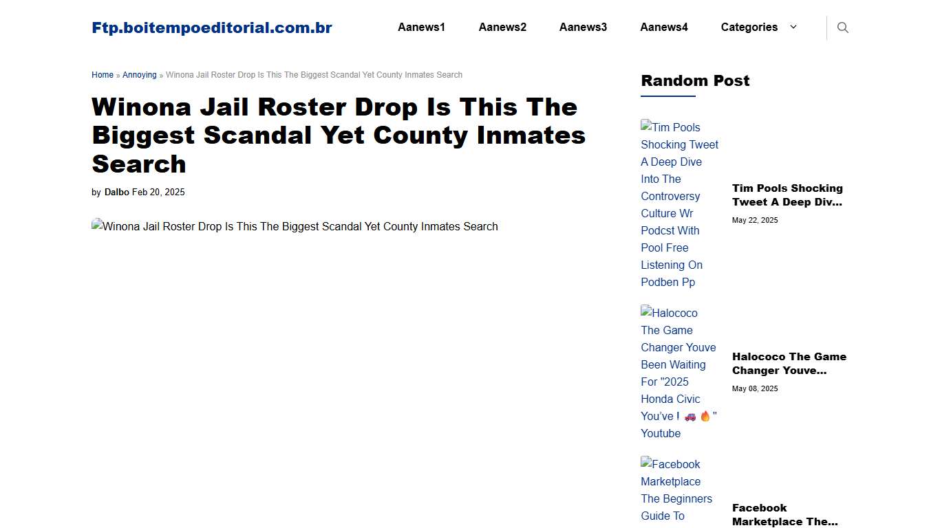 Winona Jail Roster Drop Is This The Biggest Scandal Yet County Inmates Search